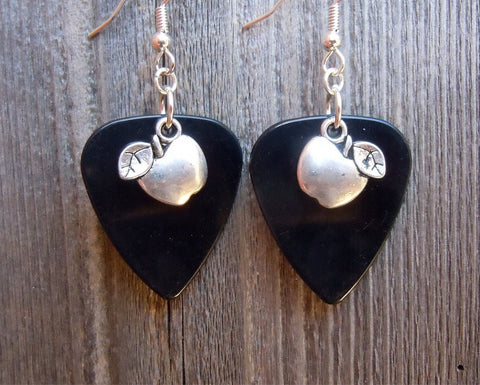 Apple Charm Guitar Pick Earrings - Pick Your Color