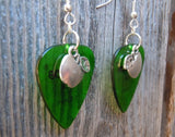 Apple Charm Guitar Pick Earrings - Pick Your Color