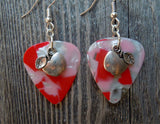 Apple Charm Guitar Pick Earrings - Pick Your Color