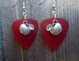 Apple Charm Guitar Pick Earrings - Pick Your Color