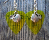 Apple Charm Guitar Pick Earrings - Pick Your Color