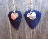 Apple Charm Guitar Pick Earrings - Pick Your Color