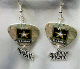 Army Camo Army Mom Guitar Pick Earrings