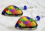 Transparent Puzzle Piece Guitar Picks with Blue Swarovski Crystals - Autism Awareness