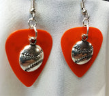 Baseball Charm Guitar Pick Earrings - Pick Your Color