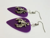 CLEARANCE Upside Down Bat Charm Guitar Pick Earrings - Pick Your Color