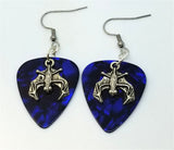 CLEARANCE Upside Down Bat Charm Guitar Pick Earrings - Pick Your Color