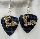 CLEARANCE Bat Charm Guitar Pick Earrings - Pick Your Color