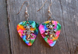 Dancing Bear Guitar Pick Earrings - Pick Your Color