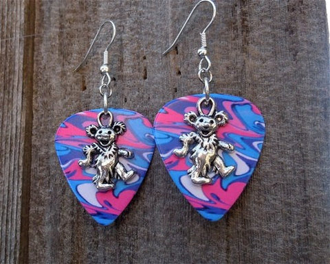 Dancing Bear Guitar Pick Earrings - Pick Your Color