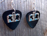 CLEARANCE Bible Charm Guitar Pick Earrings - Pick Your Color