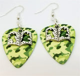 CLEARANCE Bible Charm Guitar Pick Earrings - Pick Your Color