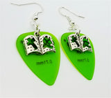 CLEARANCE Bible Charm Guitar Pick Earrings - Pick Your Color