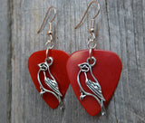 CLEARANCE Bird Charm Guitar Pick Earrings - Pick Your Color