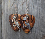 CLEARANCE Bird Charm Guitar Pick Earrings - Pick Your Color