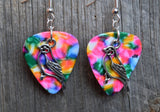 CLEARANCE Bird Charm Guitar Pick Earrings - Pick Your Color