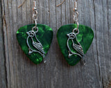 CLEARANCE Bird Charm Guitar Pick Earrings - Pick Your Color