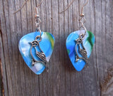 CLEARANCE Bird Charm Guitar Pick Earrings - Pick Your Color