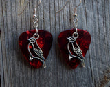 CLEARANCE Bird Charm Guitar Pick Earrings - Pick Your Color