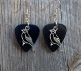 CLEARANCE Bird Charm Guitar Pick Earrings - Pick Your Color