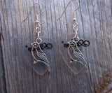CLEARANCE Bird Charm Guitar Pick Earrings - Pick Your Color