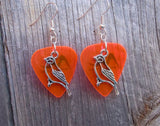 CLEARANCE Bird Charm Guitar Pick Earrings - Pick Your Color