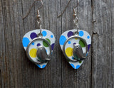 CLEARANCE Chubby Bird Charm Guitar Pick Earrings - Pick Your Color