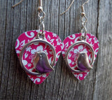 CLEARANCE Chubby Bird Charm Guitar Pick Earrings - Pick Your Color