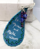 Mermaid Bookmark with Leather, Glass Beads, and Swarovski Crystal Bicones
