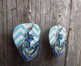 Deer and Doe Head Heart Silhouette Charms Guitar Pick Earrings - Pick Your Color