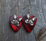 CLEARANCE Beautiful Butterfly Charm Guitar Pick Earrings - Pick Your Color