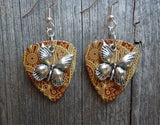 CLEARANCE Beautiful Butterfly Charm Guitar Pick Earrings - Pick Your Color