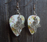 Fancy Butterfly Charm Guitar Pick Earrings - Pick Your Color