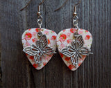 Fancy Butterfly Charm Guitar Pick Earrings - Pick Your Color