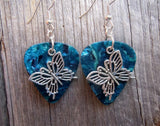 Fancy Butterfly Charm Guitar Pick Earrings - Pick Your Color