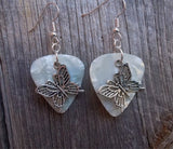 Fancy Butterfly Charm Guitar Pick Earrings - Pick Your Color