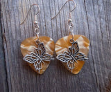 Fancy Butterfly Charm Guitar Pick Earrings - Pick Your Color