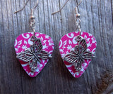 Fancy Butterfly Charm Guitar Pick Earrings - Pick Your Color