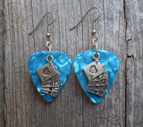 CLEARANCE Royal Flush Card Hand Charm Guitar Pick Earrings - Pick Your Color