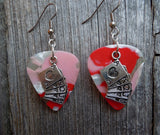 CLEARANCE Royal Flush Card Hand Charm Guitar Pick Earrings - Pick Your Color