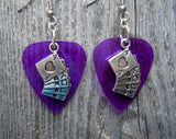 CLEARANCE Royal Flush Card Hand Charm Guitar Pick Earrings - Pick Your Color