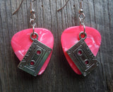 Cassette Tape Charm Guitar Pick Earrings - Pick Your Color