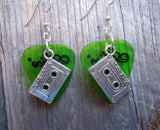 Cassette Tape Charm Guitar Pick Earrings - Pick Your Color