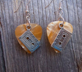 Cassette Tape Charm Guitar Pick Earrings - Pick Your Color