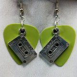 Cassette Tape Charm Guitar Pick Earrings - Pick Your Color