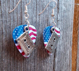 Cassette Tape Charm Guitar Pick Earrings - Pick Your Color