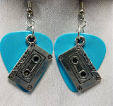 Cassette Tape Charm Guitar Pick Earrings - Pick Your Color