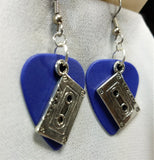 Cassette Tape Charm Guitar Pick Earrings - Pick Your Color