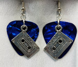 Cassette Tape Charm Guitar Pick Earrings - Pick Your Color
