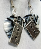 Cassette Tape Charm Guitar Pick Earrings - Pick Your Color